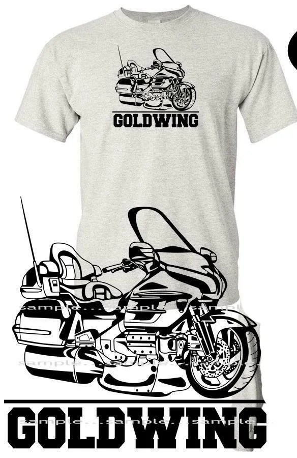 Hon Goldwing Classic Touring Motorcycle Biker Graphic Art Sketch T Shirt 2019 New Arrival Men\'S Fashion Funny Tees Print T Shirt