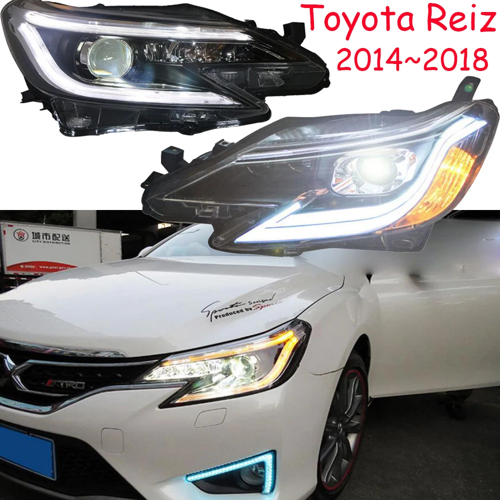 

Video 2pcs Car Styling Head Lamp for Reiz Headlight 2014`2018year Mark X taillight head light DRL H7 Hid Angel Eye Bi Xenon Beam