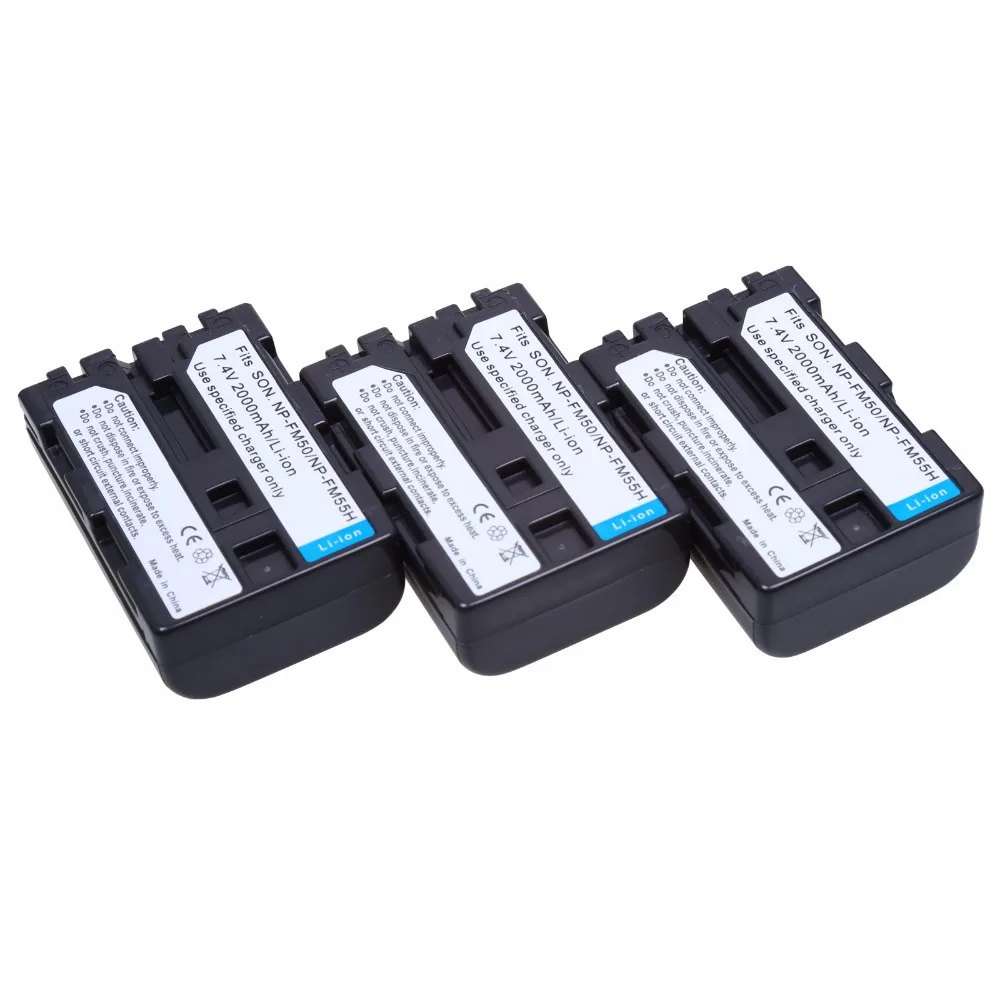 Probty 3Pcs NP-FM50 NP FM50 Battery For Sony CCD-FRV106K DCR-PC300K DCR-TRV24 DCR-DVD100 DSR-PDX10 DCR-TRV25 TRV250E Camera