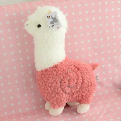 stuffed toy large 55cm pink cartoon alpaca plush toy soft doll hugging pillow birthday gift s1027