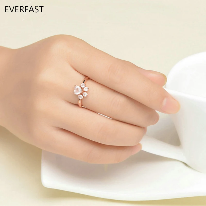 1 Set Lovely Earring And Necklace Set, Cute Rose Gold Color Female Dog Cat Paw Print Earrings Necklace Jewelry Set Korean Style image 2