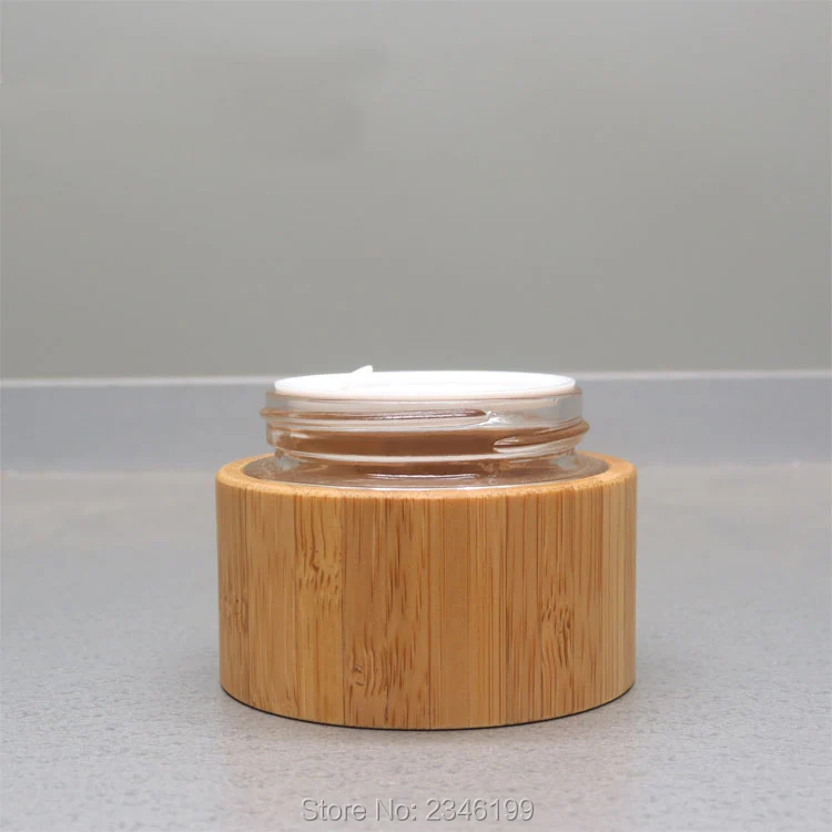 Pot vide de crème en bambou de haute qualité, conteneur de crème cosmétique en verre de bricolage, outil de maquillage de bonne qualité 30G 30ML 10 pièces/lot