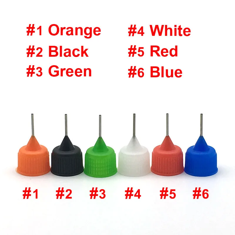 10pcs Soft PE Jar Plastic Dropper Bottle With Metal Needle Colorful Cap Vial For Liquid 3ml Container