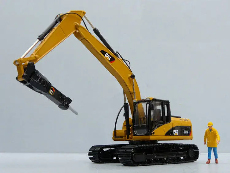 

Collectible Diecast Toy Model Norscot 1:50 Caterpillar Cat 323 D L Hydraulic Excavator With Hammer Construction Vehicles 55282