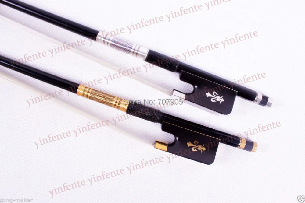 

4/4 Cello Bow Carbon fiber Round Stick Ebony fro g High Quality New #DT-041