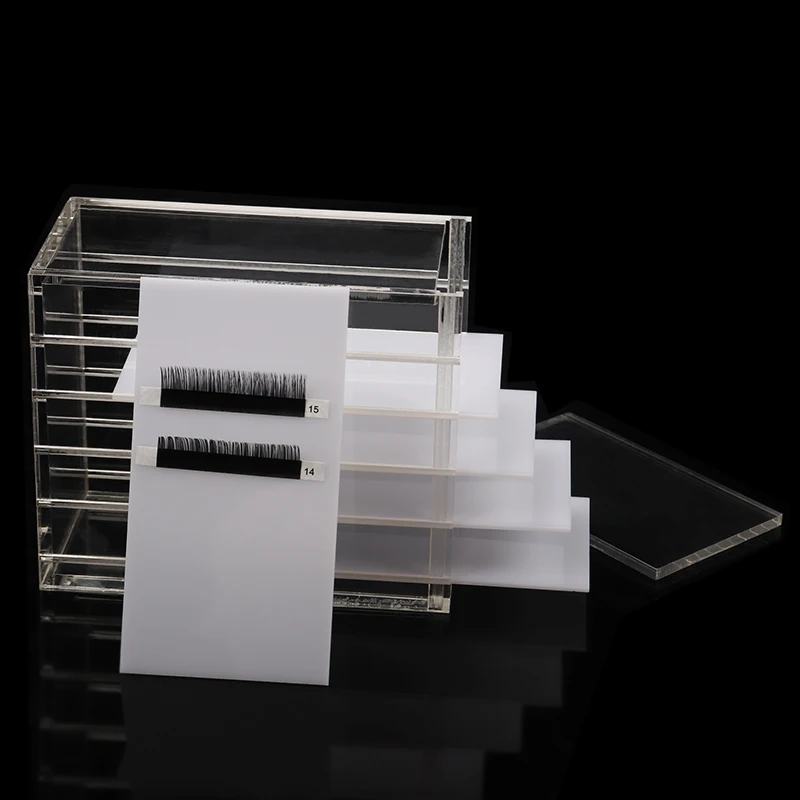5 schichten Acryl Palette Lash Organizer Halter Wimpern Verlängerung Lagerung Box Display-ständer Make-Up Werkzeuge Wimpern Heben Liefert