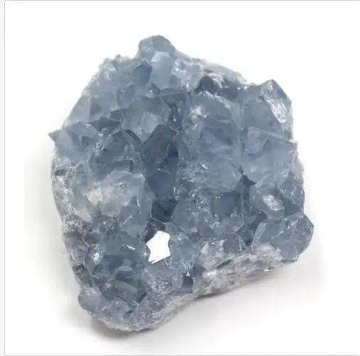 1 Madagascar Celestite Crystal Druzy Cluster Sky Blue Geode Mineral (8 - 12 oz)