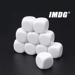10pcs/pack New Acrylic 18mm White Blank Dice Teaching Props Game Accessories Mathematical Tools Rounded Corner