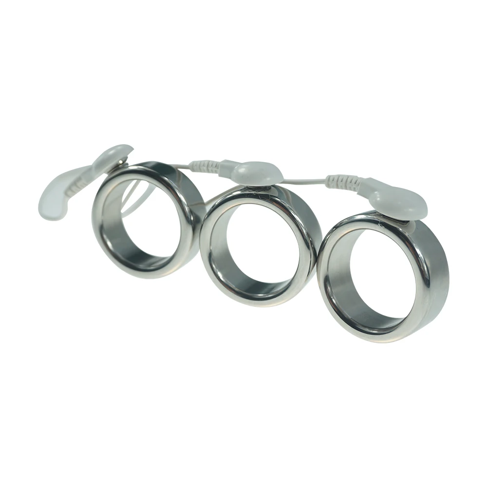 1piece DIY 26mm/28mm/30mm for choose electric shock stainless steel delay ejaculation cock ring electro shock penis ring sex toy