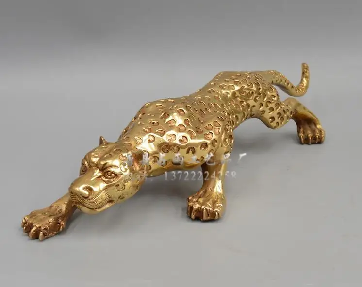 

Cooper Brass Leopard Crafts Home Decoration Lucky Furnishings Christmas Gifts Business Gift