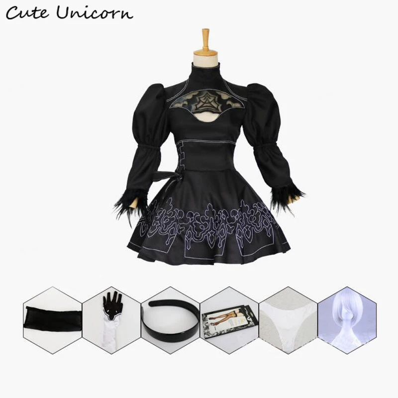 Nier Automata Cosplay Costume Yorha 2B sexy Outfit Games Suit Women Role Play Costumes Girls Halloween Party Fancy Dress