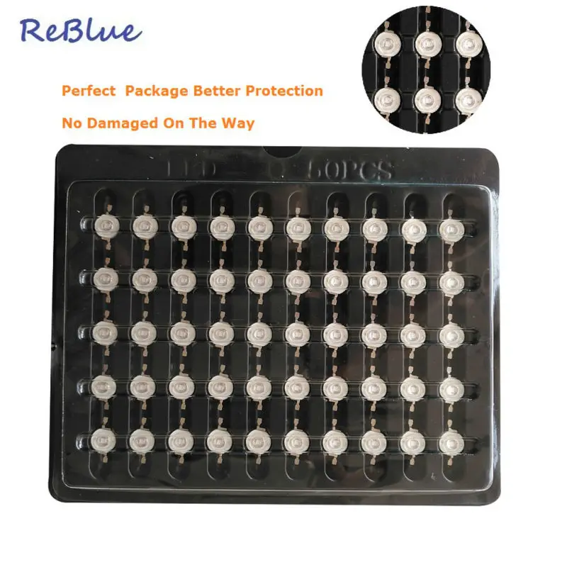 50Pcs Reblue Light Beads 3w led diode blue led 5w diode chip 430nm 440nm 450nm 460nm grow diode high power led grow UV lamp PCB