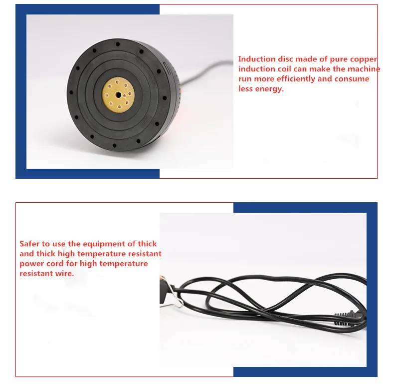 Máquina de sellado por inducción de tapa de aluminio semiautomática portátil para botellas, 20-130mm