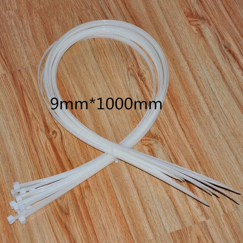 

Wholesale ultralong 20PCS 9mm*1000mm white Self-locking Plastic Plastic Nylon Cable Ties,Wire Zip Tie free shipping