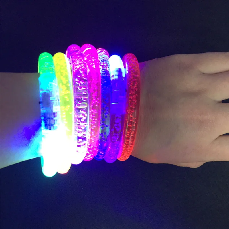 2018 New Gafas Led Led Dance 80pcs/lot Colorful Bracelet Light Flashing Acrylic Glowing Toys Party Decor Supplies Accessories