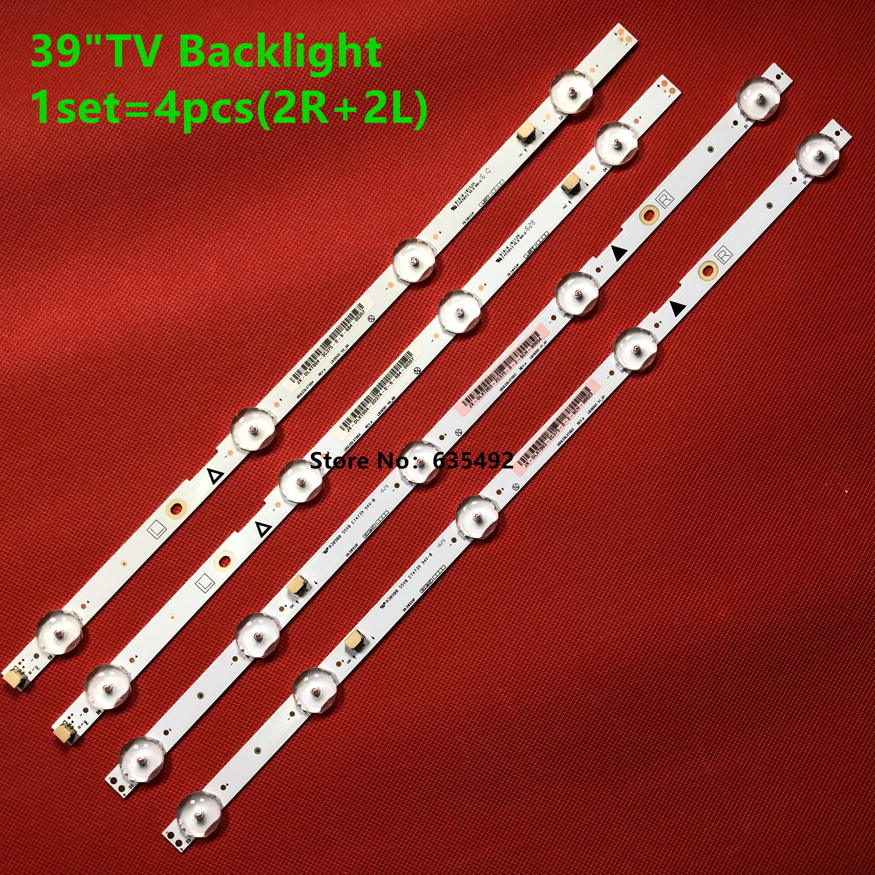 

New 20set=80 PCS LED backlight strip for 40mv336x fw40d36f UDULEDLXT003 UDULEDLXT004 LB39501 V0_00 V1_01 39.5W4S1P