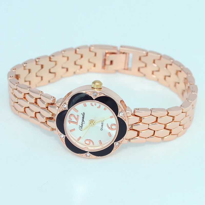 4 pz/lotto Strass Casual In Acciaio Inox di Moda di Lusso Impermeabile del Quarzo delle Donne di Orologi Da Polso Del Braccialetto Orologi O88m4