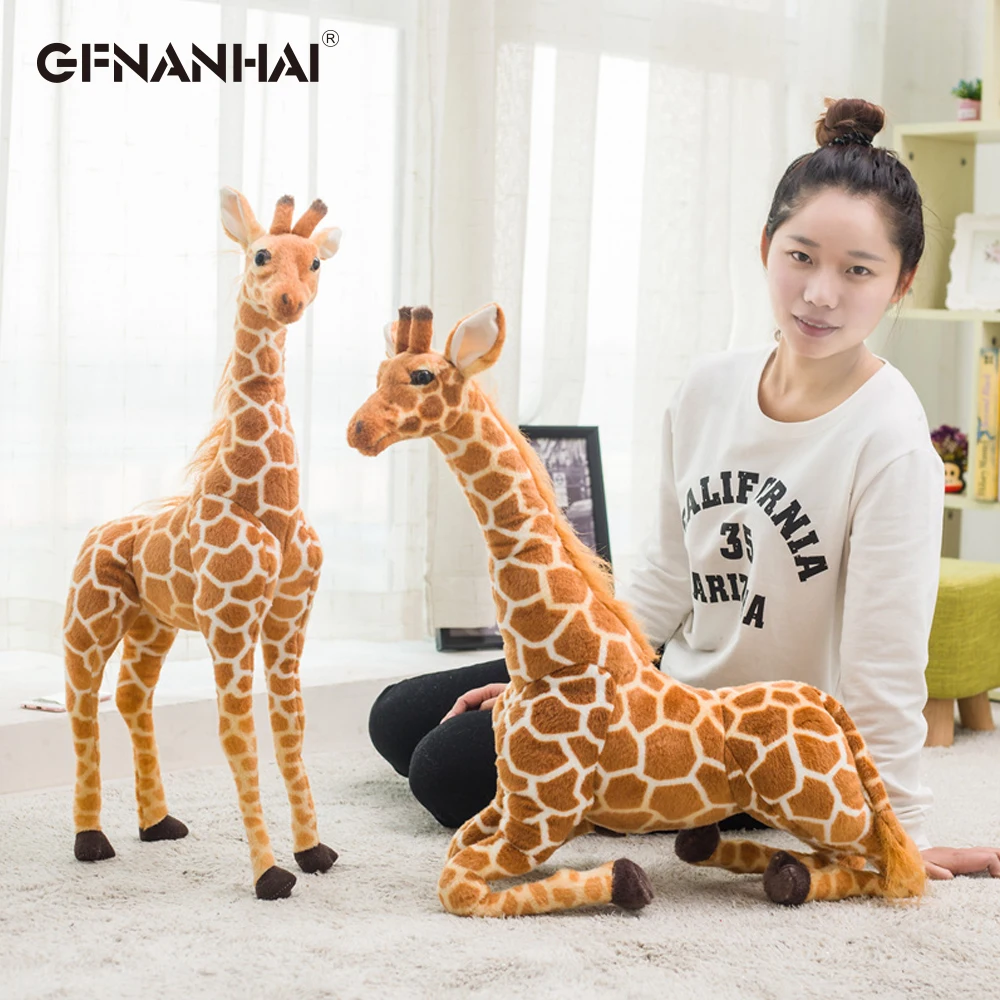 1pc 100/120cm Giant Size Cute Simulation Giraffe Plush toy Stuffed Soft Animal Dolls for Children Home Decor Birthday Gift