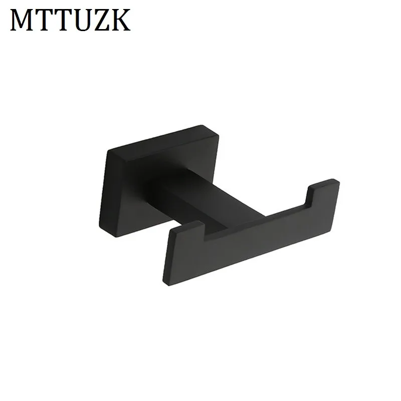 

MTTUZK Black Stainless Steel Hanger & Towel & Coat & Robe Hook Bathroom Hooks Wall Mount door rear hook for cap,coat,Clothes
