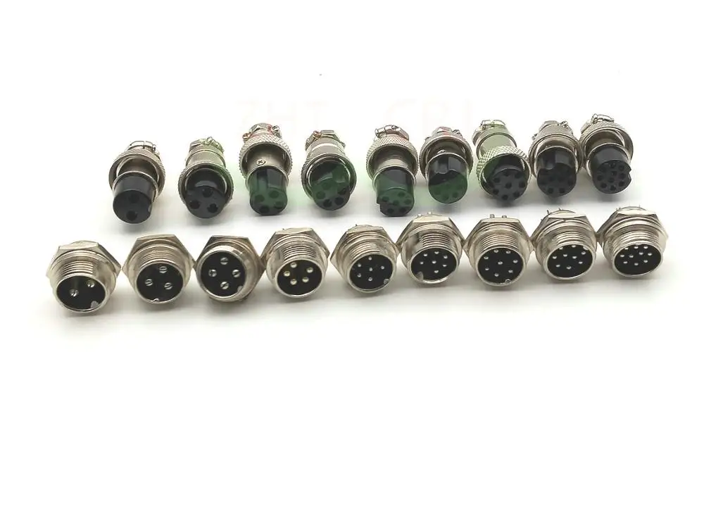 

10 комплектов GX16 16 мм 2pin 3pin 4Pin 5pin 6pin 7pin 8Pin 9pin 10pin16mm аудио шасси разъем