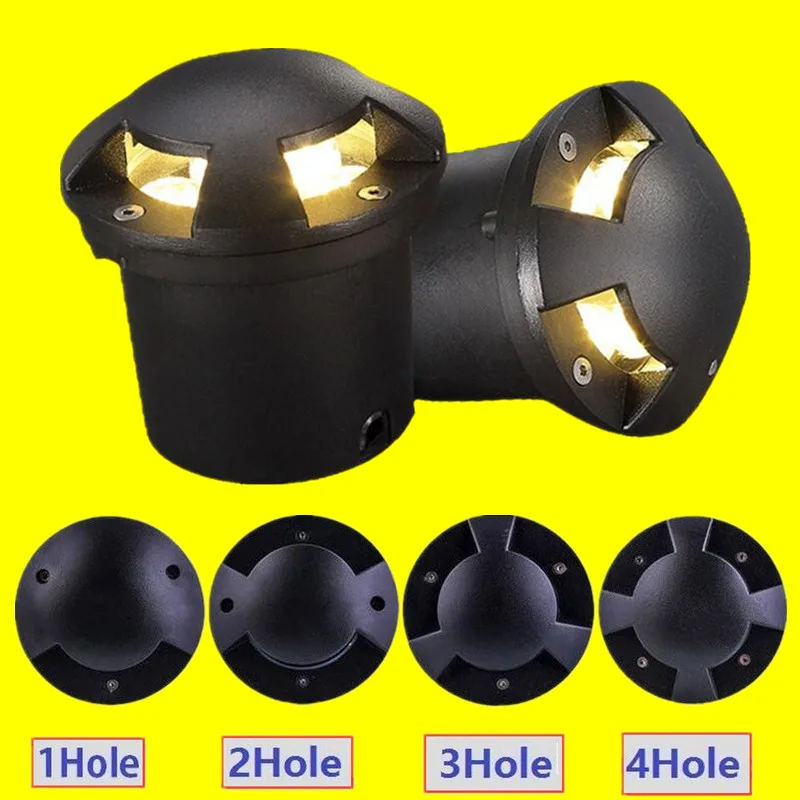 

6PCS/Lot 3X3W LED Underground Outdoor Waterproof Buried Lamps Spot Encastrable Sol Outside Floor Decking Lights