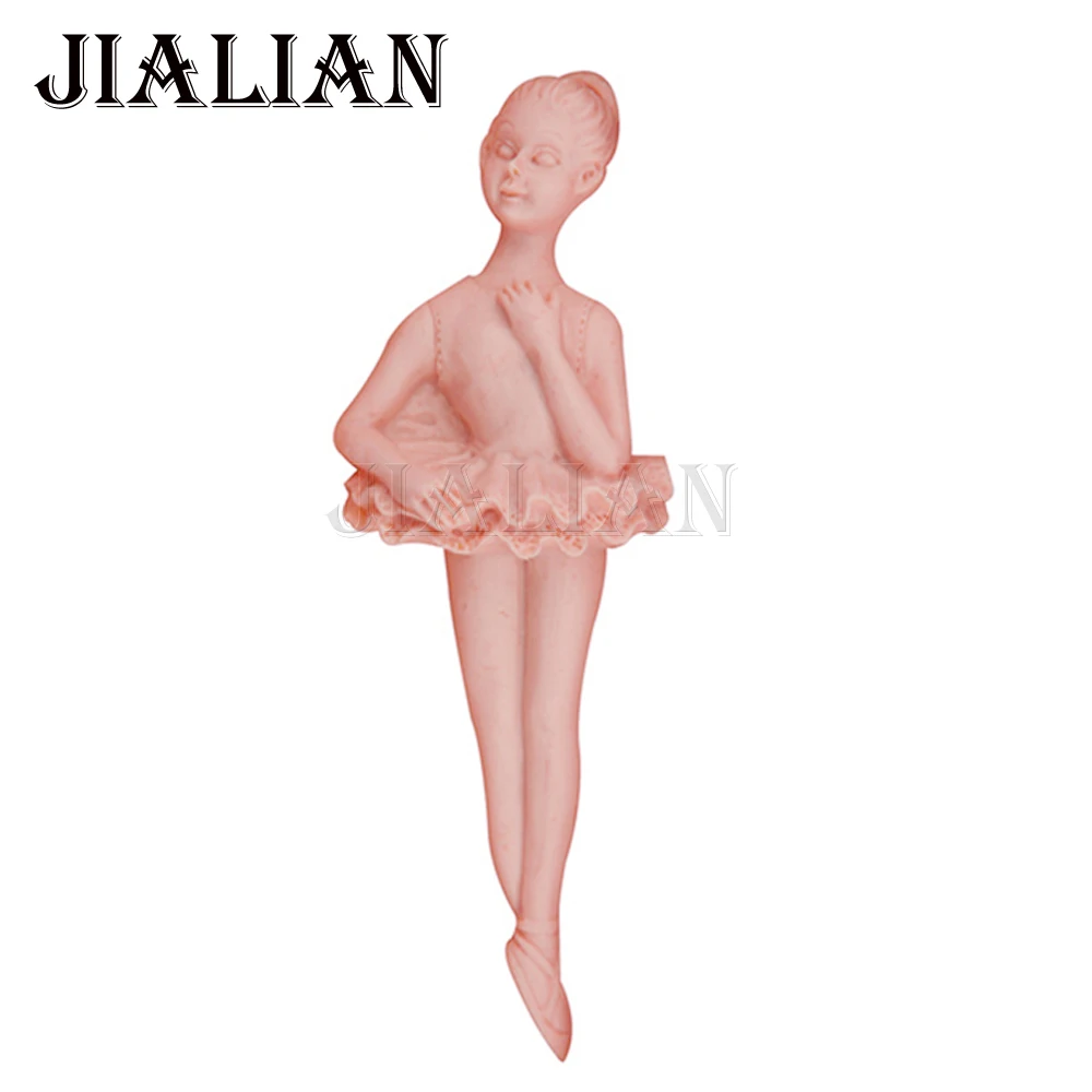 3D Dancing Ballet girl chocolate cake decorating tools DIY baking fondant silicone mold handmade soap mold T0450