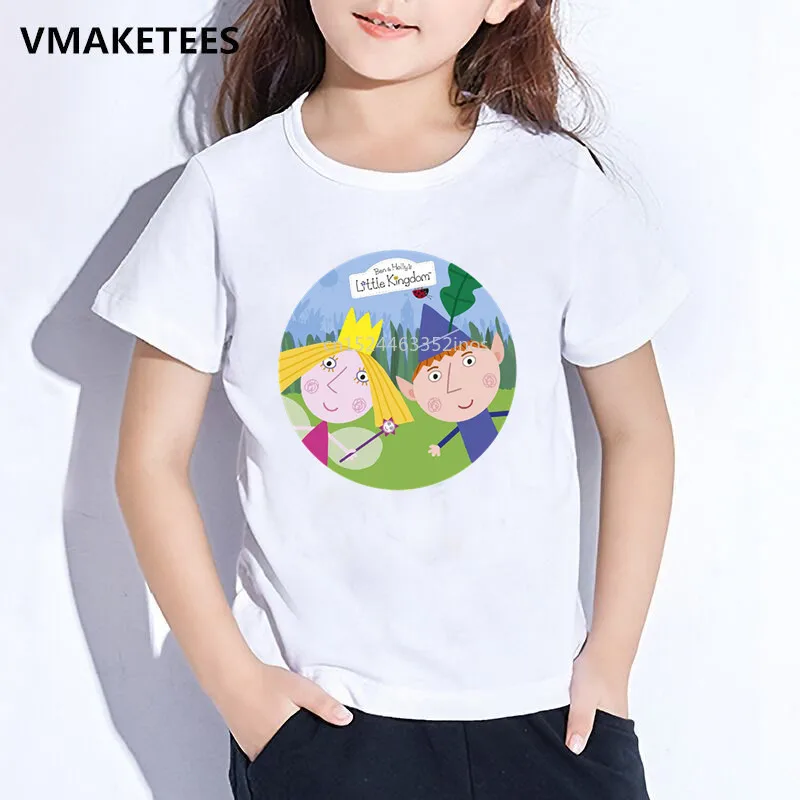 

Kids Summer Short Sleeve Girls & Boys T shirt Children Cartoon Ben And Holly Kingdom Print T-shirt Funny Baby Clothes,HKP5038