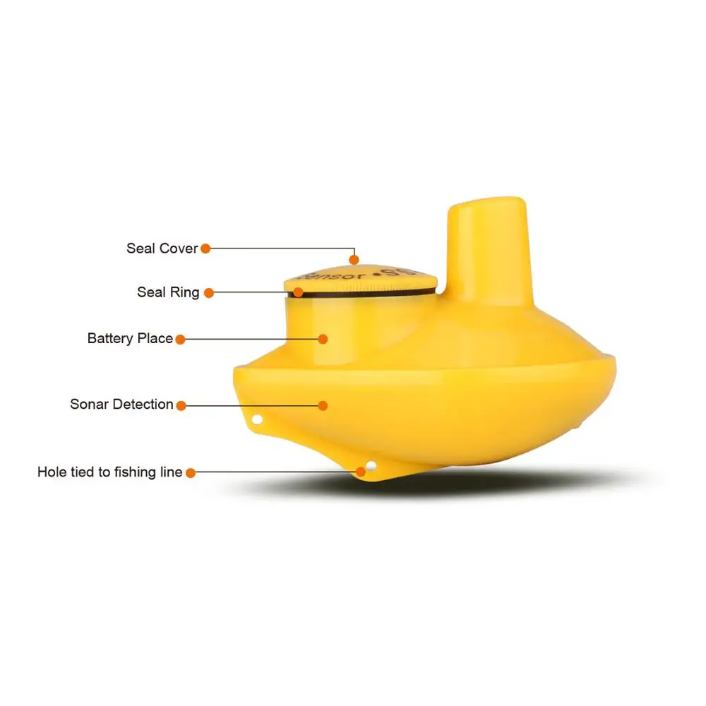 LUCKY FF1108-1CW-Sonar inalámbrico con rango operativo de 100m, buscador de peces a Color, 90 grados, cobertura de Sonar, ecosonda