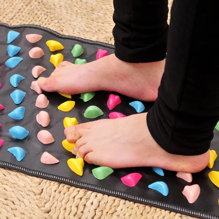 Drop Shipping Reflexology Walk Stone Foot Leg Pain Relieve Relief Walk Massager Mat Health Care Acupressure Mat Pad massageador