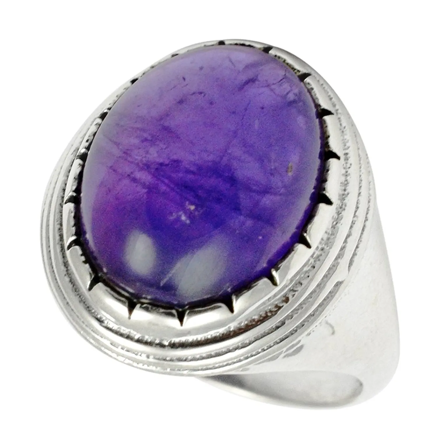 Lovegem Genuine Amethyst RING 925 Sterling Silver,Size: 8, AR2941