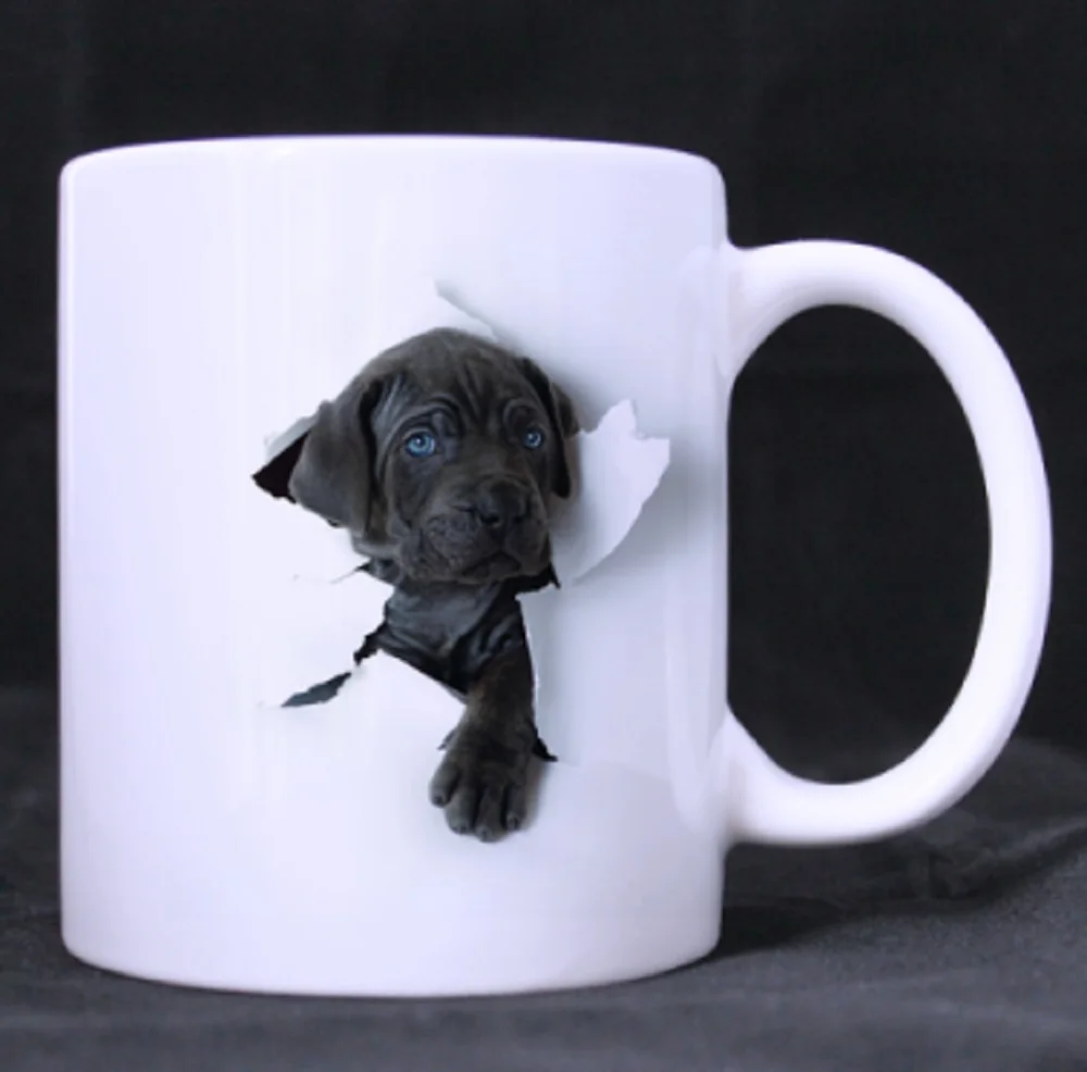 

cool black dog Mugs grade A ceramics Funny 11oz Mug Best Birthday Gifts Coffee Mug Tea Cup Stylish pattern