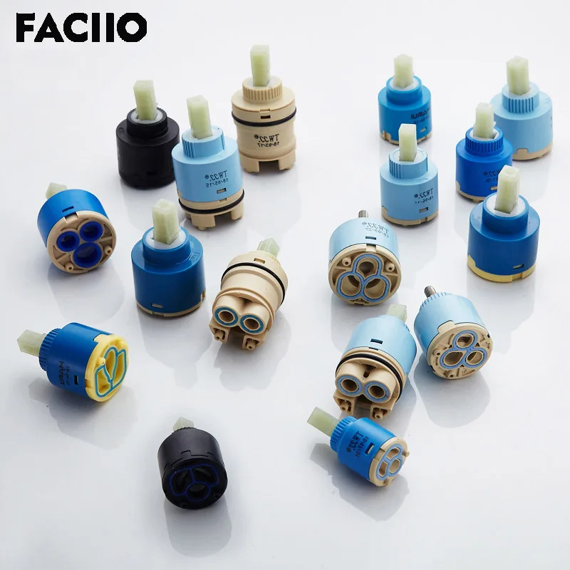 FACIIO 1PC 35mm/40mm Watersaving Replacement Ceramic Spool Water Mixer Tap Faucet Cartridge Kitchen Bathroom Faucet Replace Part