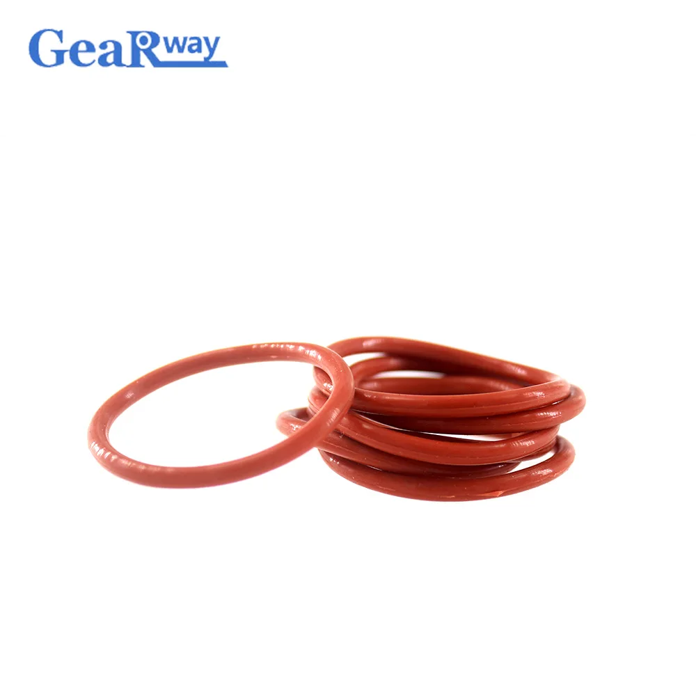 Gearway 3.1mm CS O Ring Seal Gasket Red Silicon O Type Ring 51/52/53/54/75/78/80mm OD VMQ 55SH Hardness O Ring Seal Washer