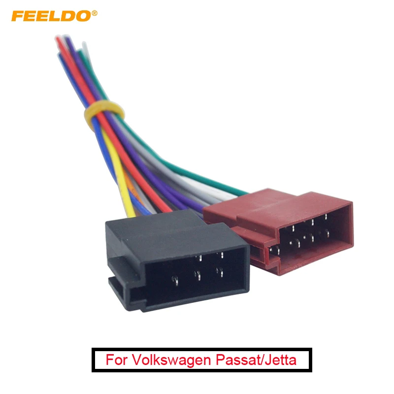 

FEELDO 10Pair Car Stereo Wiring Harness For Volkswagen/Audi/Mercedes Plug Into OEM Factory Radio CD Audio Installation #AM5262