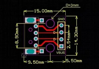 10 шт., адаптер USB для DIP-адаптера, 4 контакта, для 2,54 мм печатной платы, блок питания «сделай сам»