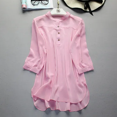 2023 Spring and Autumn three-quarter Sleeve Natural Silk Shirt office lady shirt