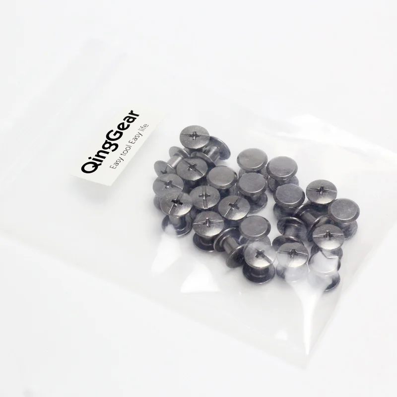 Juego de tornillos Chicago para cinturón, Clips de sujeción para cinturón, trabillas de cinturón, juego de tornillos para funda Kydex DIY, piezas de herramientas de mano, 100 piezas