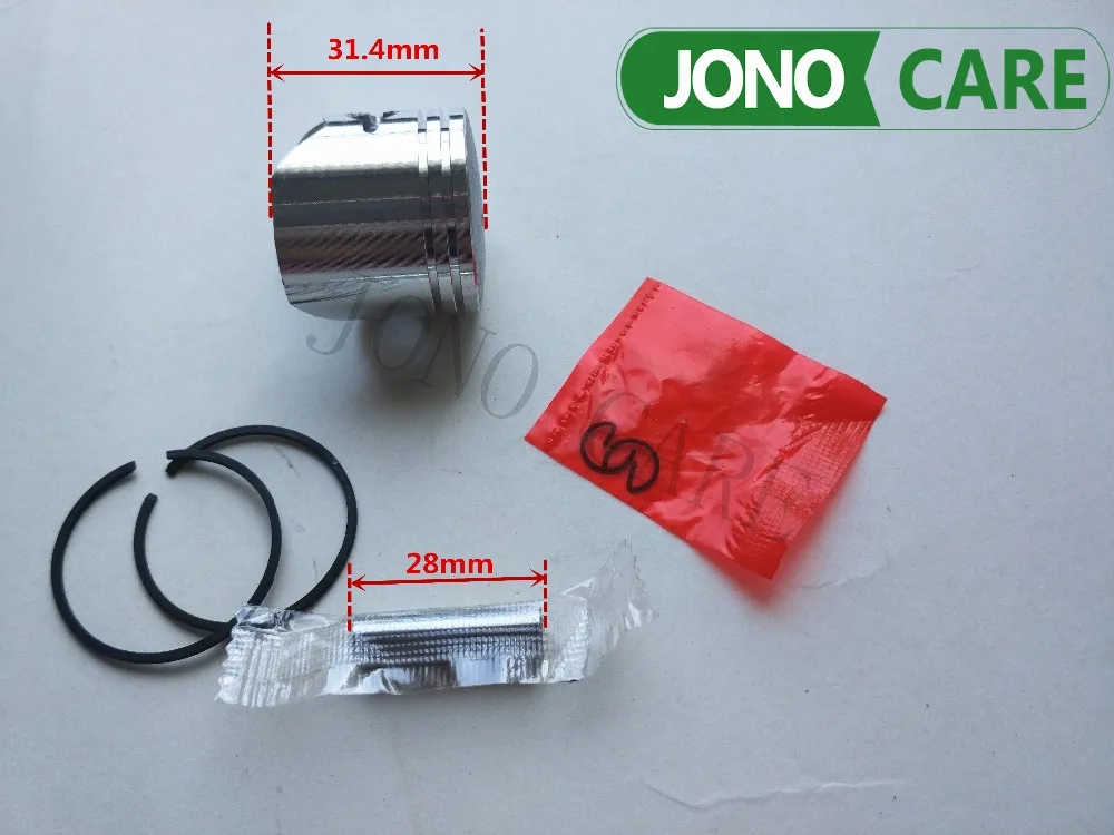 BC260 CG260 Brush Cutter Piston Assembly Kit (34mm) Fit for 26cc Grass Trimmer Cylinder Assy Parts 34F