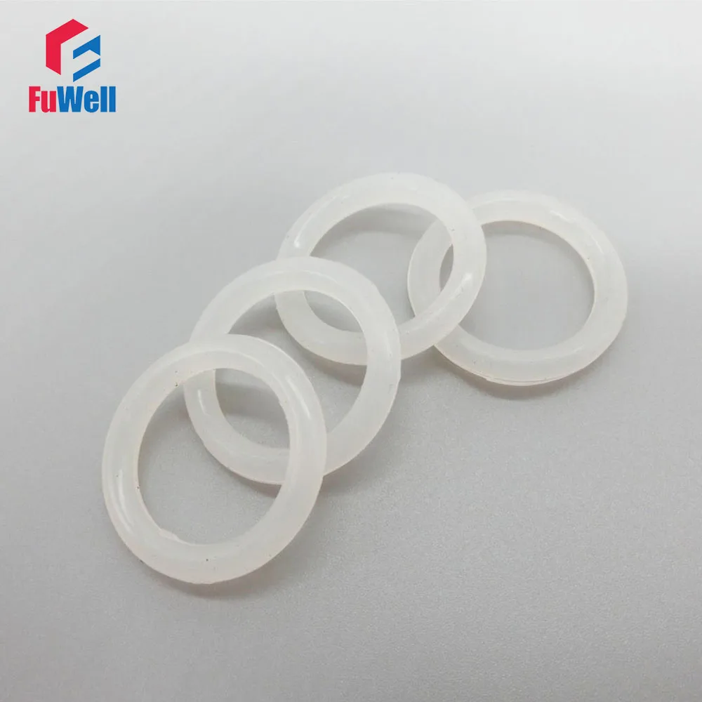 

5.7mm Thickness White O Ring Seals Gasket Silicon Food Grade OD 80/85/90/95/100/105/110/115/120/125mm O Ring Seals Washer