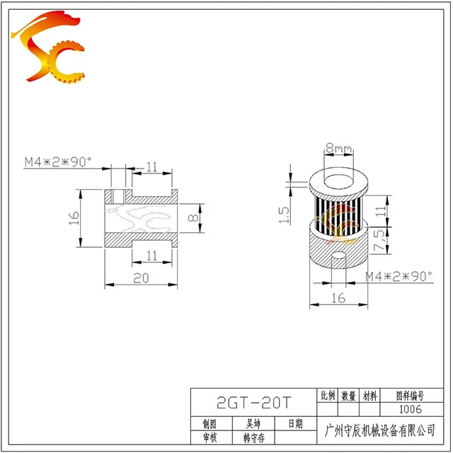 Timing Belt Pulley GT2 40 teeth 20 teeth Reduction 1:2/2:1 3D printer accessories belt width 10mm Bore 8&8mm