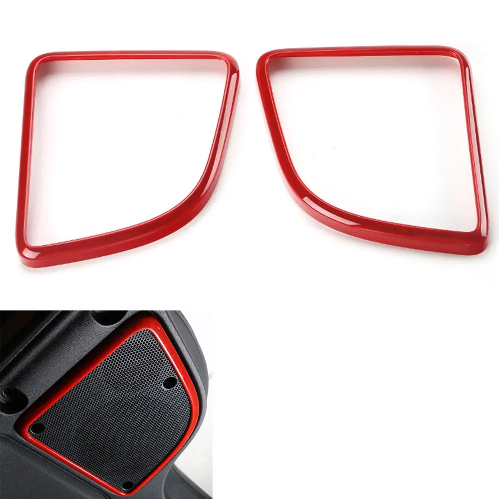 Car Interior Top Roof Sound Louder Speaker Cover Trim Chrome Decor Frame Styling Sticker For Jeep Wrangler 2015 2016 Accessories