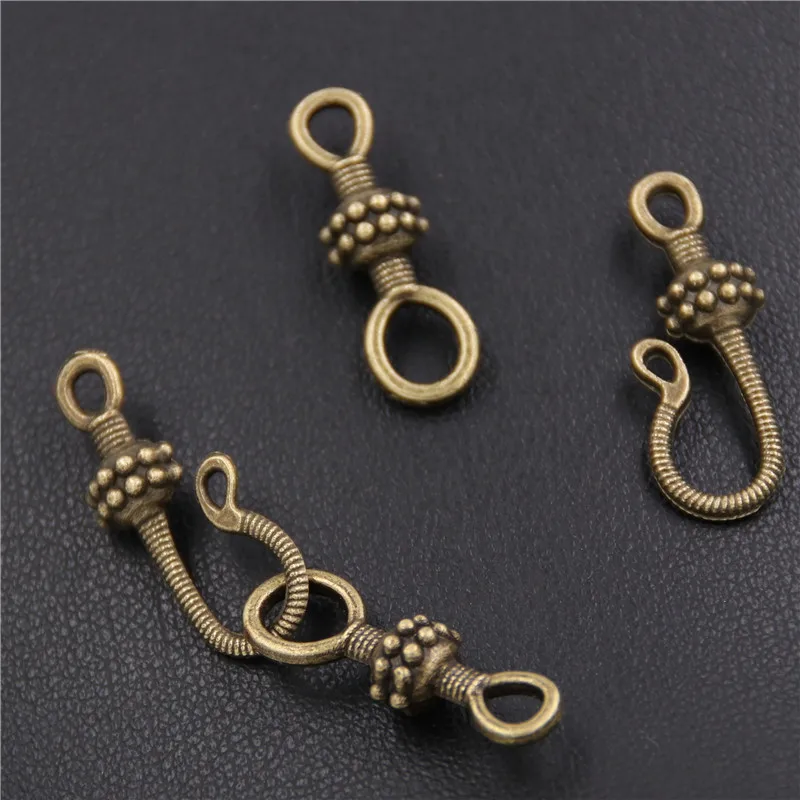 5sets(10pcs) Bronze Zinc Alloy Connector Circle Charms Diy Handmade Jewelry Findings A2308