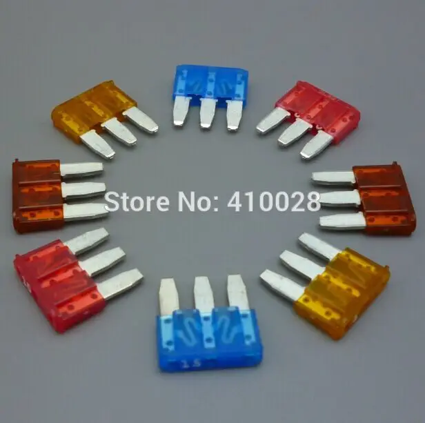 shhworldsea 80PCS 3p car fuse auto blade fuse 5A 7.5A 10A 15A