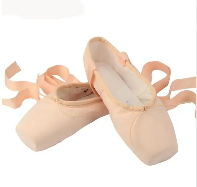 New 2024 Girls Satin Professional Toe Ballet Pointe Dance Shoes With Ribbons Ballet Shoes Pointe