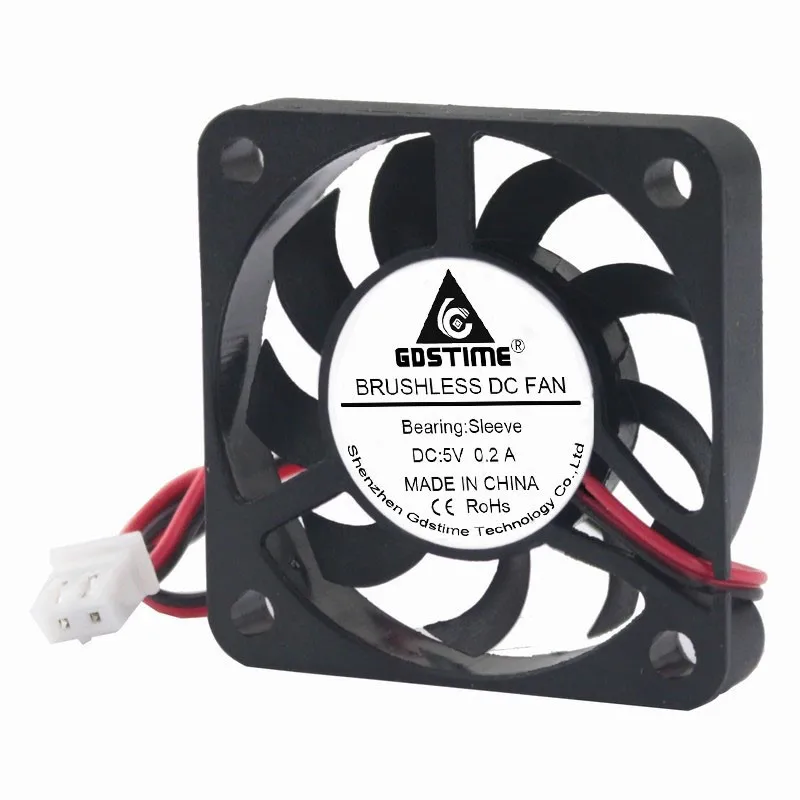 2 Pieces Gdstime 4cm DC 5V 40x40x7mm 40mm x 7mm Small Cooler Brushless Cooling Fan 40mmx40mmx7mm 2Pin