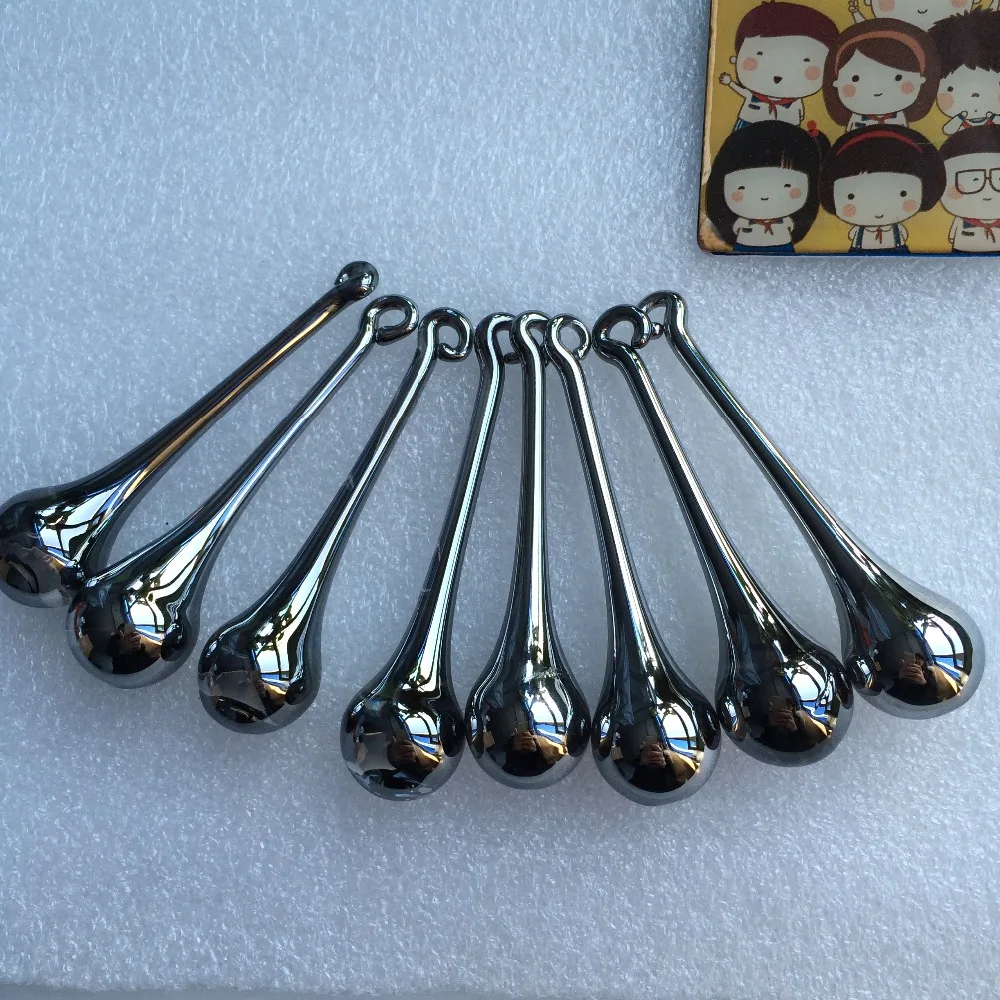 10pcs/Lot Black 20x80mm Raindrop Pendant Chandelier Parts Crystal Glass Chandelier Prism Hanging Home Decoration Business Party