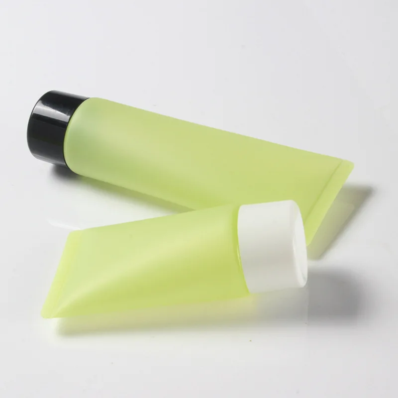 50m 100ml Empty Summer Green Plastic Soft Tubes Cosmetic Acne Snail Cream Emulsion Lotion Packaging Containers 10pcs/lot