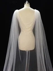 Wedding cape - Bridal cape veil - wedding bolero-  Back Necklace, Wedding Cape Veil, Modern Veil, Bridal Back Necklace