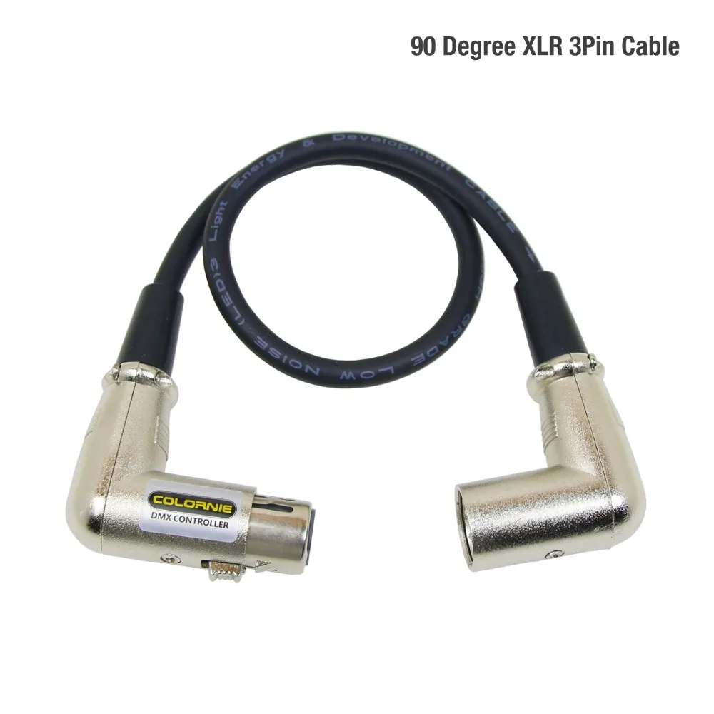 Imagem -02 - Cabo de Sinal Dmx 90 Graus Peças Xlr Pinos Conector Macho para Fêmea