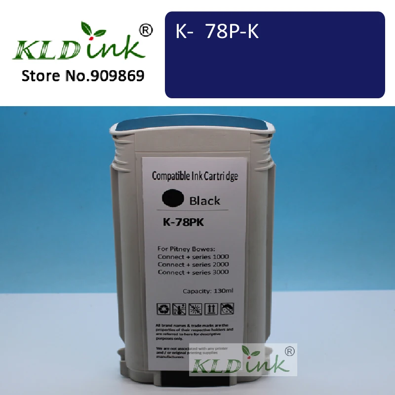 Compatible Ink Cartridge 78P-K for Pitney Bowes Connect+ 1000 Series, Connect+ 2000 , Connect+ 3000 Series